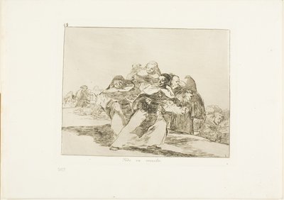 Her şey tepetaklak, Savaşın Felaketleri'nden 42. plaka by Francisco Jose de Goya y Lucientes