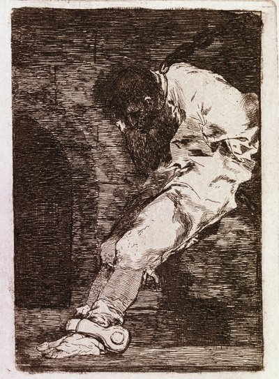 Suçluysa çabucak ölür (Aquatint, c.1810) by Francisco de Goya