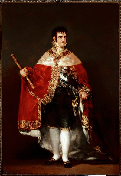 Kral Ferdinand VII'nin kraliyet kostümlü portresi (tuval üzerine yağlı boya, 1815 dolayları) by Francisco de Goya