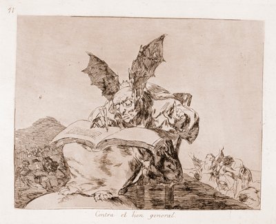 Savaşın Felaketleri: Kamu yararına karşı (hazırlık çiziminden kazıma by Francisco de Goya