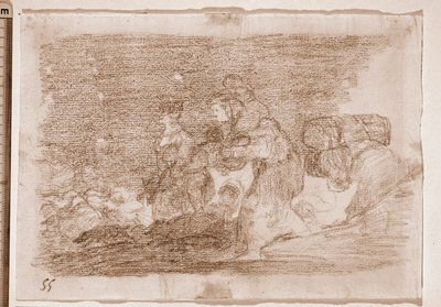Savaşın Felaketleri: Ve bu da (hazırlık çizimi by Francisco de Goya