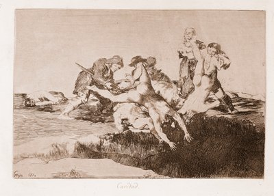 The Disasters of War: Charity (Çizdikten sonra gravür by Francisco de Goya