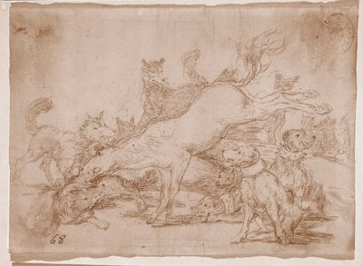 Savaşın Felaketleri: İyi savunuyor (hazırlık çizimi by Francisco de Goya