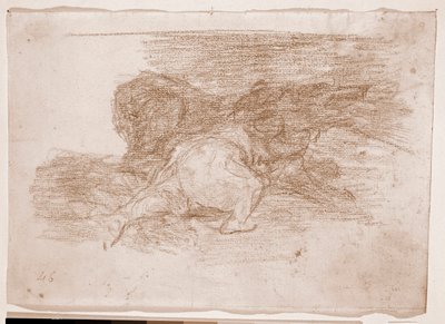 Savaşın Felaketleri: Bazı faydalar elde ediyor (hazırlık çizimi by Francisco de Goya