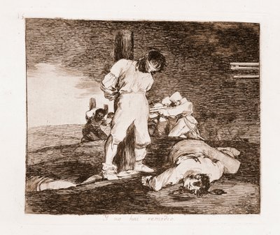 Savaşın Felaketleri: Umut yok (hazırlık çiziminden kazınmış) by Francisco de Goya