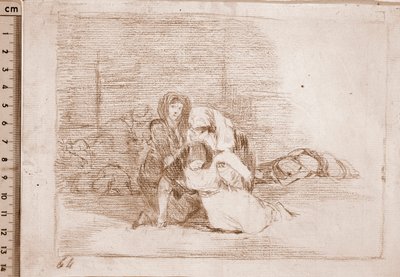 Savaşın Felaketleri : Zamanında gelmezler (hazırlık çizimi by Francisco de Goya