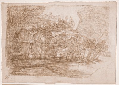 Savaşın Felaketleri : Yolu bilmiyorlar (hazırlık çizimi) by Francisco de Goya