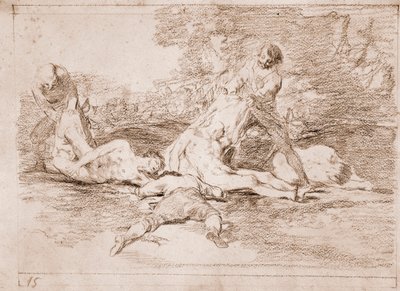 Savaşın Felaketleri: Bundan yararlanıyorlar (hazırlık çizimi by Francisco de Goya