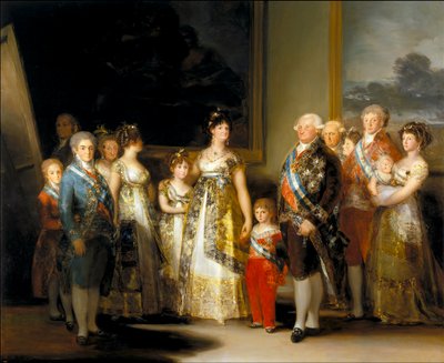 İspanya Kralı ve Kraliçesi IV. Charles ve Maria Luisa, aileleriyle birlikte by Francisco de Goya