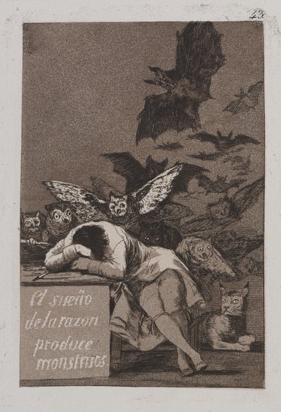Aklın Uykusu Canavarlar Yaratır by Francisco de Goya