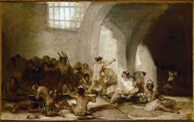 Çılgın ev. (tahta üzerine yağ by Francisco de Goya
