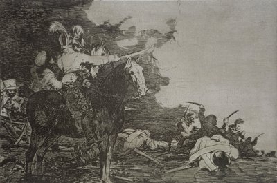 Aynı fikirde değiller, 'Savaşın Felaketleri'nin 17. levhası by Francisco Jose de Goya y Lucientes