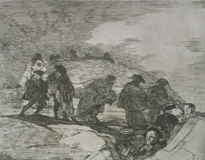 Yolu bilmiyorlar, 'Savaşın Felaketleri'nin 70. levhası by Francisco Jose de Goya y Lucientes