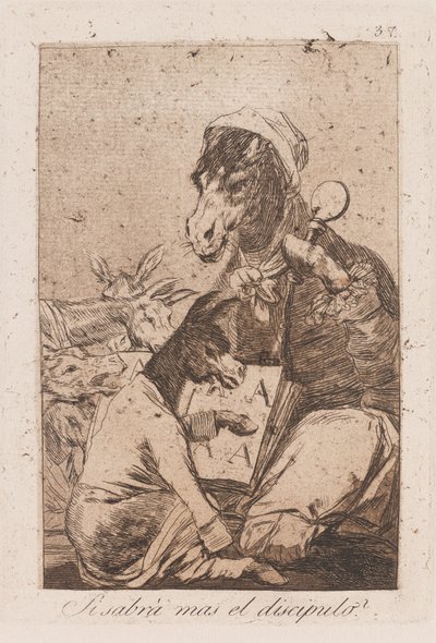 Öğrenci Ustadan Daha Çok Bilecek mi?, 18. yüzyılın sonu ve 19. yüzyılın başı (baskı) by Francisco de Goya