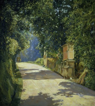 EL HORREO Y EL CARRO - 1944 - 100X90 CM by Francisco Llorens Diaz