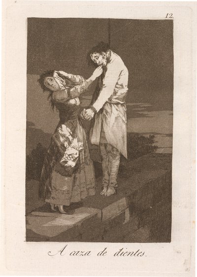 A caza de dientes (Diş Avı) by Francisco de Goya
