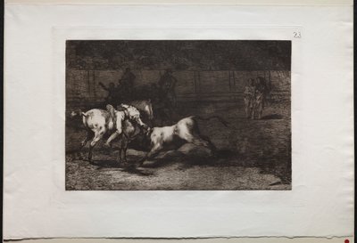 Boğa Güreşi: Mariano Ceballos, diğer adı Kızılderili, Boğayı Atından Öldürüyor by Francisco de Goya