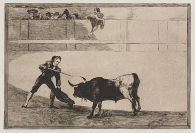 Boğa Güreşi: Pedro Romeo Durdurulan Boğayı Öldürüyor, 1876. by Francisco de Goya