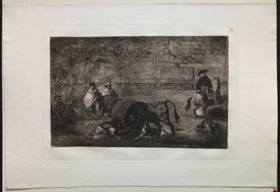 Boğa Güreşi: Köpek Boğayı Serbest Bırakır, 1876. by Francisco de Goya