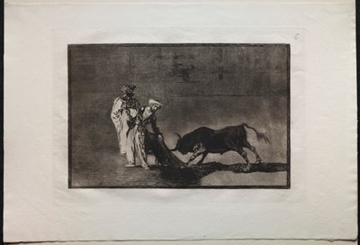 Boğa Güreşi: Moors, Burnous ile Boğayı Çağırarak Ringde Farklı Bir Oyun Oynar by Francisco de Goya