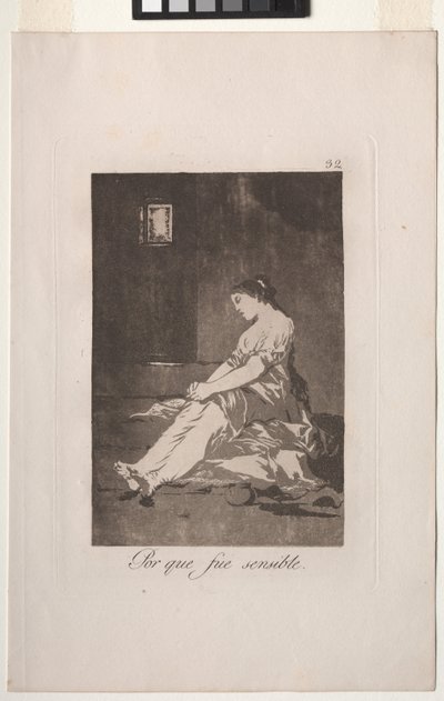 Caprichos: Çünkü Duyarlıydı. by Francisco de Goya