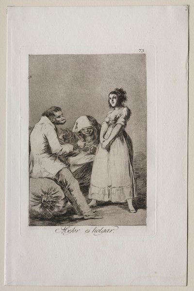 Caprichos: Tembel Olmak Daha İyidir. by Francisco de Goya