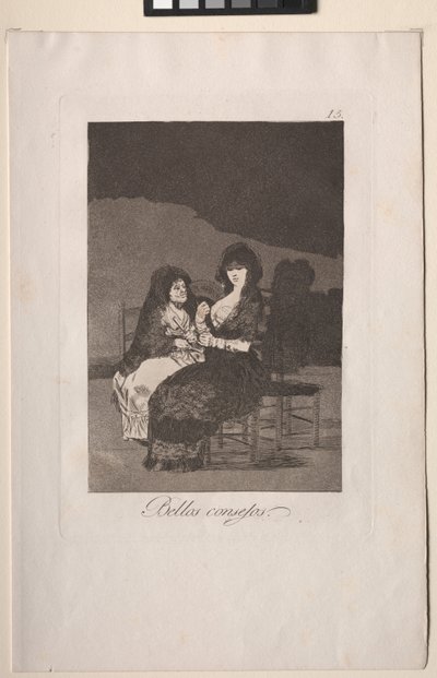 Caprichos: Güzel Öğretiler. by Francisco de Goya