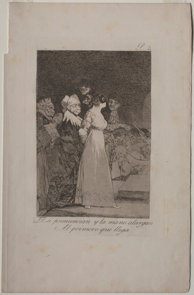 Caprichos: Evet Derler ve Ellerini İlk Gelene Verirler.. by Francisco de Goya