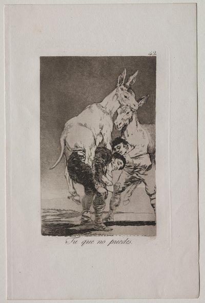 Caprichos: Yapamayan Sen by Francisco de Goya