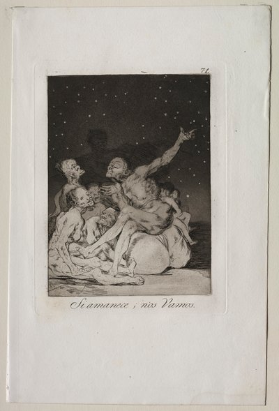 Caprichos: Gün Olduğunda Uzaklaşacağız. by Francisco de Goya