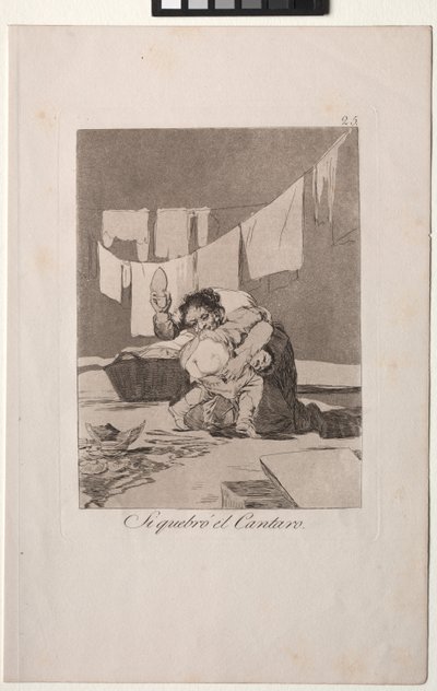 Caprichos: Evet Potu O Kırdı. by Francisco de Goya