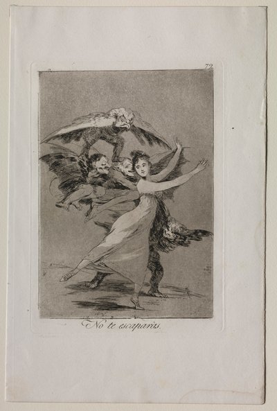 Caprichos: Kaçmayacaksın. by Francisco de Goya