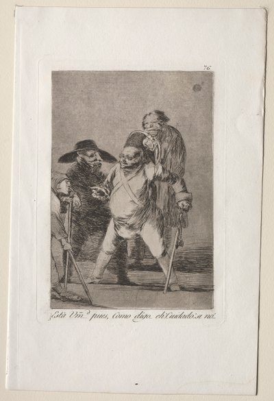 Caprichos: Anlıyorsun ya...Eh, dediğim gibi...eh! Dikkat! Aksi halde.... by Francisco de Goya