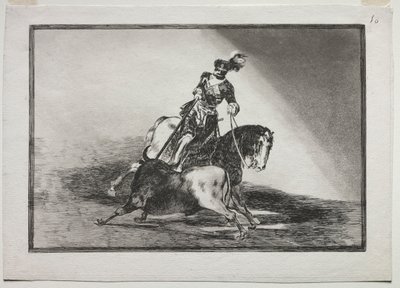 Charles V Valladolid'de Ringde Boğa Mızraklamak by Francisco de Goya