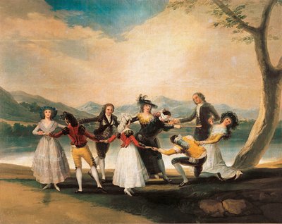 "Colin maillard" (Cucharon) 1788-1789 (tuval üzerine yağlı boya) by Francisco de Goya