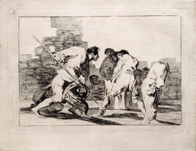 Los Disparates Follies dizisinden Cruel Folly, 1815-1819 by Francisco de Goya