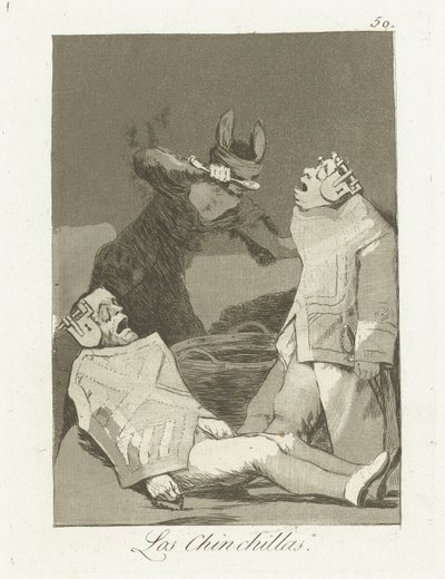 De Chinchillas Los Chinchillas (nesne üzerindeki başlık) Los Caprichos (dizi başlığı) by Francisco de Goya