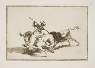 Saygın Maurer Gazul, boğaları kurallara göre mızraklayan ilk kişidir. by Francisco de Goya