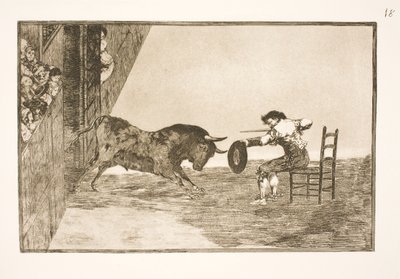 Den modige Martincho ve Saragossa arenaen by Francisco de Goya