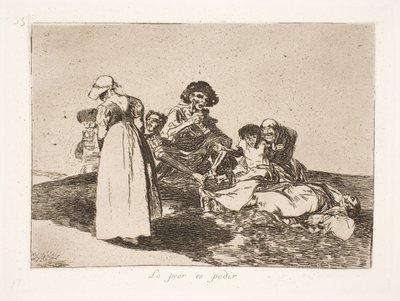 En kötüsü de yalvarmak zorunda olman (55) by Francisco de Goya