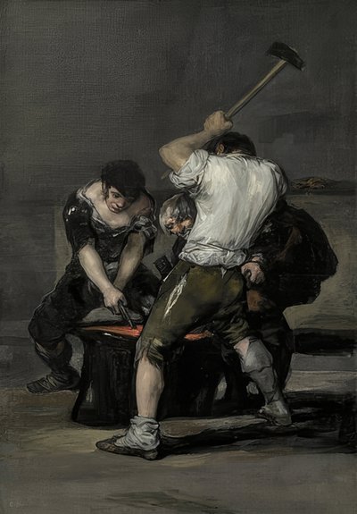 Demirhane. 1815-20 civarında by Francisco de Goya