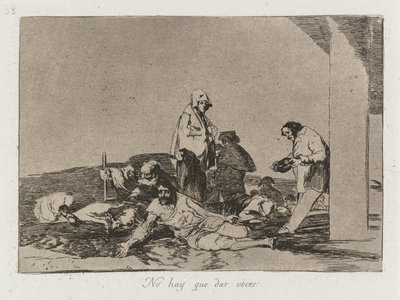 Savaşın Felaketleri: Pl. 58, Bağırmanın faydası yok, 1810-1813. by Francisco de Goya