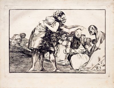 Los Disparates Follies serisinden Düzensiz Folly, 1815-1819 by Francisco de Goya