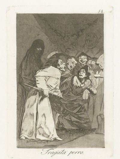 yutmak, köpek tragala perro Los Caprichos (dizi adı) by Francisco de Goya