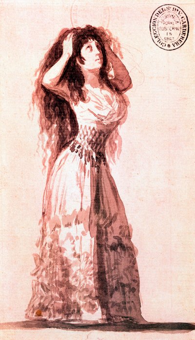 Düşes Alba saçlarını düzenliyor. Francisco de Goya y Lucientes