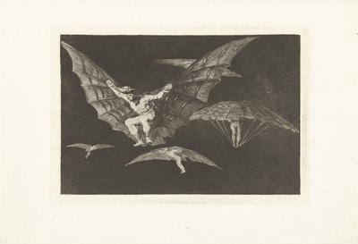 Uçmanın bir yolu mono de volar Los Disparates (Çılgınlıklar) (dizi adı) Los Proverbios (Atasözleri) (dizi başlığı) by Francisco de Goya