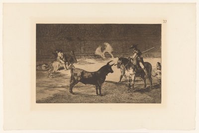 Fernando del Toro, en üst düzey uit Ünlü Fernando del Toro, barilarguero, canavarı direğiyle zorluyor Stierengevechten (dizi adı) La Taureamachie (dizi adı) Boğa Güreşi (dizi başlığı) by Francisco de Goya