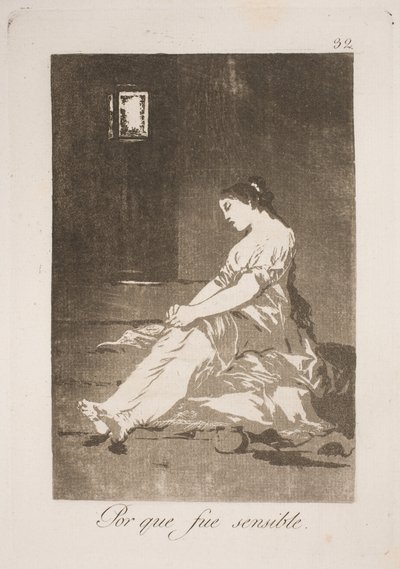 Duygularına teslim olduğu için by Francisco de Goya