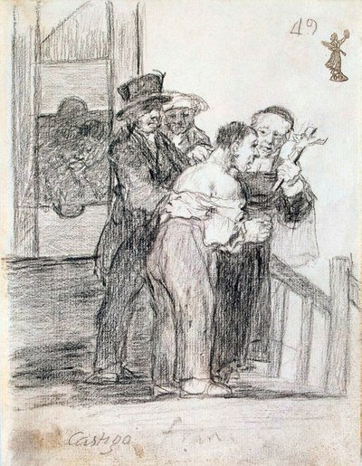Fransız Cezası, 1824 ve 1828 yılları arasında. by Francisco de Goya