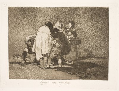 Kendisine yardım edemeden öldü (53) by Francisco de Goya